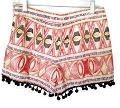 Chelsea &amp; Violet Shorts Women&#39;s Size Medium Paper Bag Multicolor Geo Blk... - $11.88