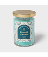 Threshold 21.5oz Glass Jar Candle Emerald Amazon with Lid - $296.00 MXN