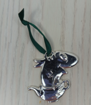 Dr Seuss Cat in the Hat movie 1 fish Christmas Tree Ornament silver tone - $4.94