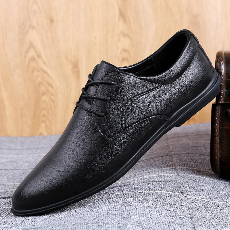 Men Dress Shoes Formal Wedding Men Leather ShoesBritish style Business O... - £58.76 GBP