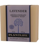 Plantlife Natural Body Care Aromatherapy Herbal Soap Lavender, 4 Ounces - £6.29 GBP