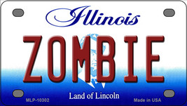 Zombie Illinois Novelty Mini Metal License Plate Tag - £11.76 GBP