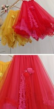 YELLOW Layered Tulle Skirt Outfit Wedding Plus Size High Low Tulle Skirts  image 2