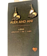 New on Card ~ Alex And Ani Love Heart Hook Earring  2018~Affection~Joy~L... - £6.73 GBP