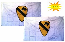 3x5 3x5 Wholesale Set (2 Pack) U.S. Army 1st Cavalry White Flag Banner - $27.99