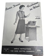 1950s Vintage Knitting Pattern Book Hilde 86 Basic Dress Fashions in Wool - $19.99
