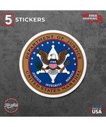 Sticker, Vinyl Decal, Department of Justice US Marshal, 5 Stickers - £12.09 GBP