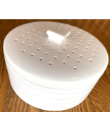 Crate &amp; Barrel 550256 Ceramic White Farmhouse Pancake Pita Bread Tortill... - $555.99 MXN