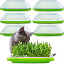 Ucandy Pack 6 Seed Sprouter Tray with Drain Holes,Seed Germination Tray Kit BPA  - £23.66 GBP