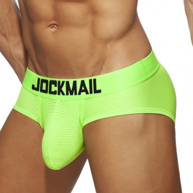 Sporting JOCKMAIL Ay Men Underwear Briefs Nylon Mesh Breathable Male Panties Cue - £23.37 GBP