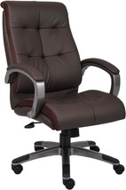 Double-Plush High-Back Executive Chair In Brown From Boss Office Products. - £167.29 GBP