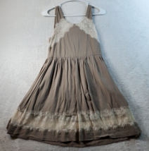 Free People Fit &amp; Flare Dress Womens Size 0 Brown Lace Sleeveless Round Neck - £21.01 GBP