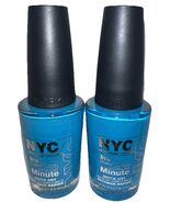 2- NYC In A Minute Nail Polish #269 NY BLUES (New/Discontinued/RARE) See... - $273.03 MXN