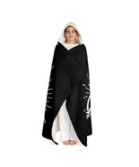 Hooded Sherpa Fleece Adventure Blanket, Mountains Graphic, Outdoor Adven... - £70.08 GBP+