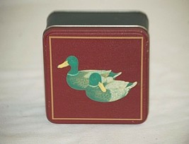 Classic Style Mallard Ducks Litho Metal Tin Can Storage Container b - £7.03 GBP