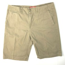 Union Bay Khaki Cotton Twill Walking Shorts 38 Mens 11&quot; Inseam Bermuda Chinos - £21.57 GBP
