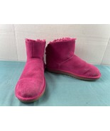 Koolaburra By Ugg Boot Girls 5M Star Mini Shoes Pink Suede Leather Glitt... - $27.54