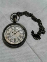 POCKET WATCH WITH LEATHER CASE BOND LONDON VINTAGE ANTIQUE COLLECTIBLE W... - $26.91