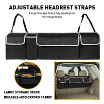 Vrumies Back Seat Organizer Interior Accessories Car Trunk Storage Bag Oxford w  - £23.62 GBP