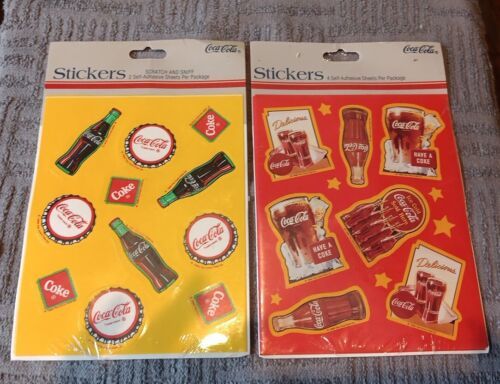 2 Vintage Coca-Cola Classic/Vintage Ad Stickers  - £23.35 GBP