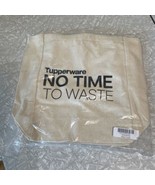 Tupperware NO TIME TO WASTE Canvas Tote Shopping Reusable Bag New - £11.54 GBP