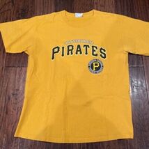 Pittsburgh Pirates Lee Sport Mens T-Shirt Yellow Black Crew Neck Tee L - $27.73 CAD