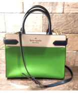 Kate Spade STACI Colorblock Purse Medium Satchel Crossbody Hand Bag Gree... - £117.23 GBP