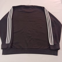 Adidas GK9106 Men's 3-Stripes Black Cotton Blend Pullover Sweatshirt Size 2XL image 2