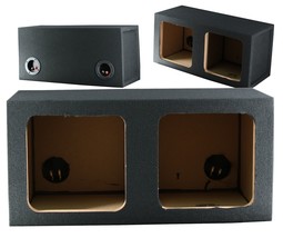 Dual 10&quot; Sealed Square Sub Box Enclosure fits Kicker L7 Subwoofer 1&quot; MDF... - $118.99