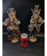 1950 Murano Avem Pair Lady Man King Queen Woman Couple Figurine Gold Glass - $663.46 CAD