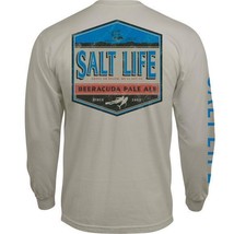 Mens Salt Life Beeracuda Pale Ale Long Sleeve Pocket Graphic T-Shirt - 2... - £18.17 GBP