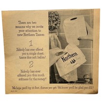 Northern Tissue Toilet Paper Vintage Print Ad 1954 Bathroom Decor - $12.97