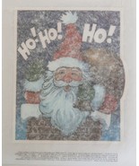 Vintage Iron On Transfer Decal Santa Claus Ho Ho Ho Chimney Christmas - $13.60 CAD