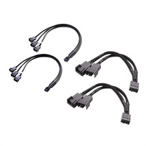 Cable Matters 2-Pack 2 Way 4 Pin PWM Fan Splitter Cable - 4 Inches &amp; 2-P... - £21.23 GBP