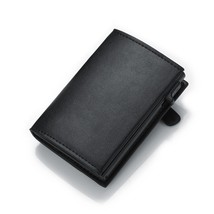   Card Holder Men Wallet Money Bag Male Black Short Purse 2022 Zipper Small Trif - £29.47 GBP