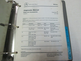 1990s Mercedes Body & Accessories Service Manual Supplement Updates Binder *** - $83.99