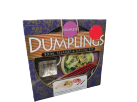 Dumplings Book Steamer Serving Kit Complete W/Recipe Book New Sealed - $28.71