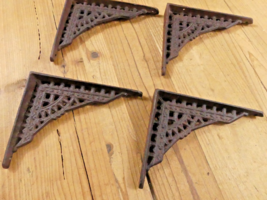 4 Antique Style Shelf Brace Wall Bracket Cast Iron Brackets SMALL 5 x 4 ... - $24.99