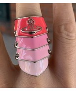 Vivienne Westwood ARTEMIS Armor Ring Pink Silver Size 7.5 Nana Accessory... - £67.68 GBP