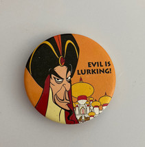 Aladdin Evil Is Lurking Jafar Button Pin - £15.63 GBP