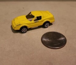 Vintage Tootsietoy Yellow Chevrolet Corvette Diecast Mini Chevy Car 2” 1... - $7.27