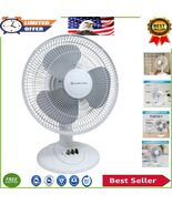 12-Inch Whisper-Quiet Oscillating Fan with 3 Adjustable Speeds - Home Co... - $64.33 CAD