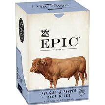 READ EPIC Beef Sea Salt Pepper Bites, Jerky, Keto Friendly, 8 ct - $19.79