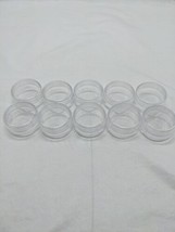 Lot Of (10) Clear Circular 1 1/2&quot; Containers - £7.11 GBP