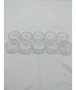 Lot Of (10) Clear Circular 1 1/2&quot; Containers - £7.03 GBP