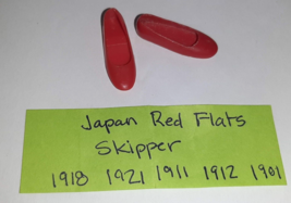 Vintage Skipper Red Flats Shoes Japan  1918 1921 1911 1912 1901 - £7.77 GBP