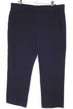 NWT Ann Taylor Loft 14 Navy Blue Slim Ankle Pull On Cotton Stretch Pants 495220 - $28.49