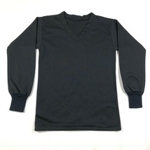 Vintage Felco Tee T Shirt Long Sleeve Boys Youth M Black V Neck Thick Po... - $18.70