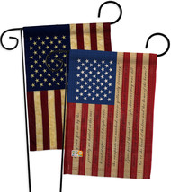 Star Spangled - Impressions Decorative USA Vintage - Applique Garden Flags Pack  - £24.66 GBP