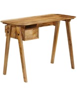 vidaXL Solid Mango Wood Writing Desk Natural Medium Brown Finish - $6,515.85 MXN